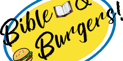 The Bible and Burgers Logo With Grey Background